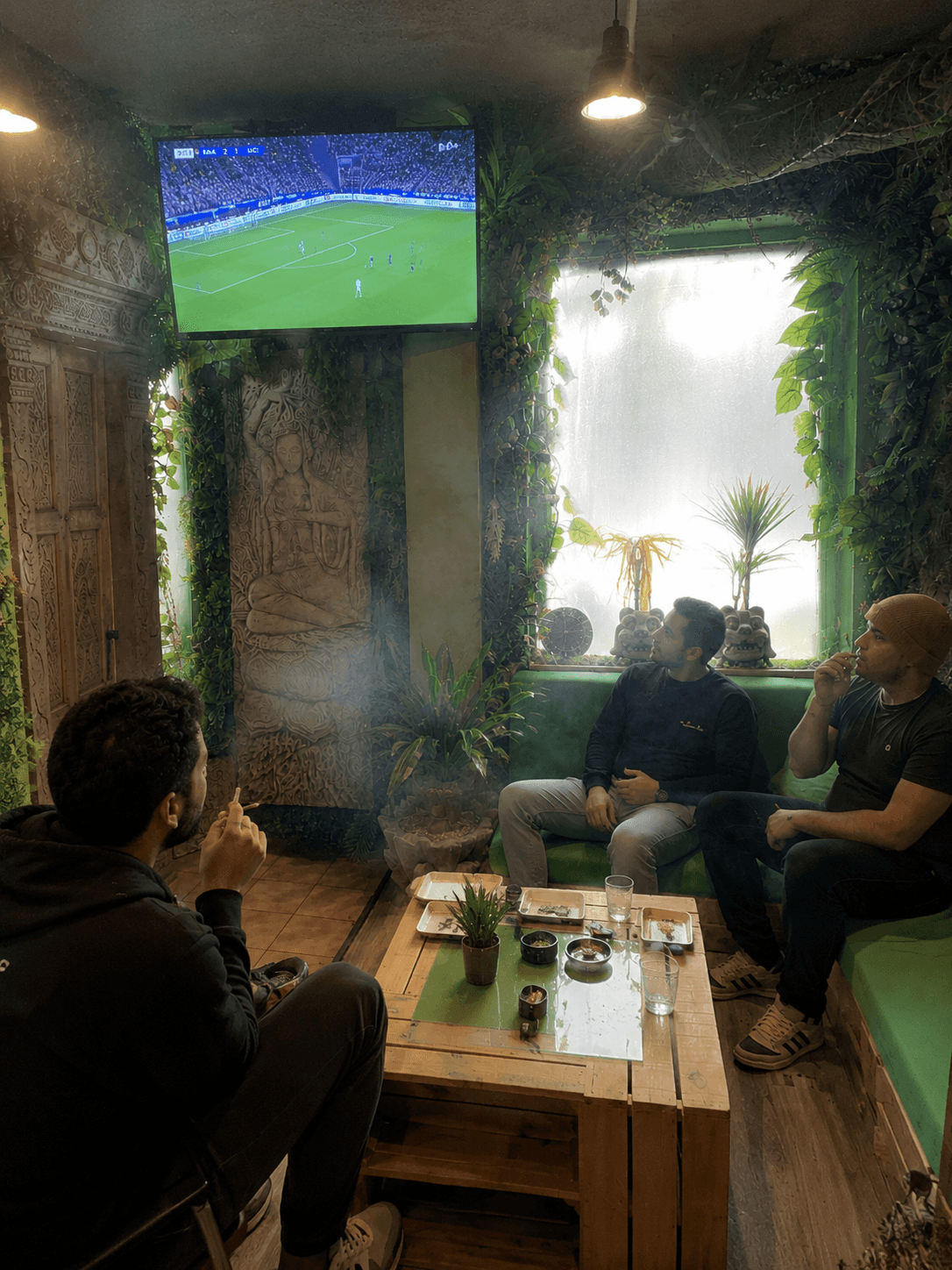 Ambiente internacional y comunidad en The Jungle, asociación privada de cannabis en Madrid